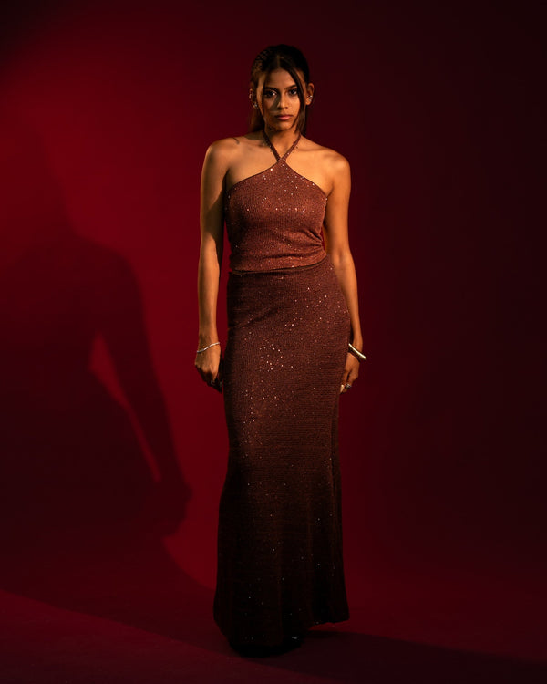 GOLDEN DESERT MAXI SKIRT - SZN
