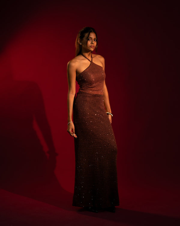 GOLDEN DESERT MAXI SKIRT - SZN