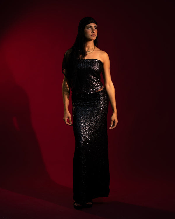 NOIR MIRAGE MAXI SKIRT - SZN